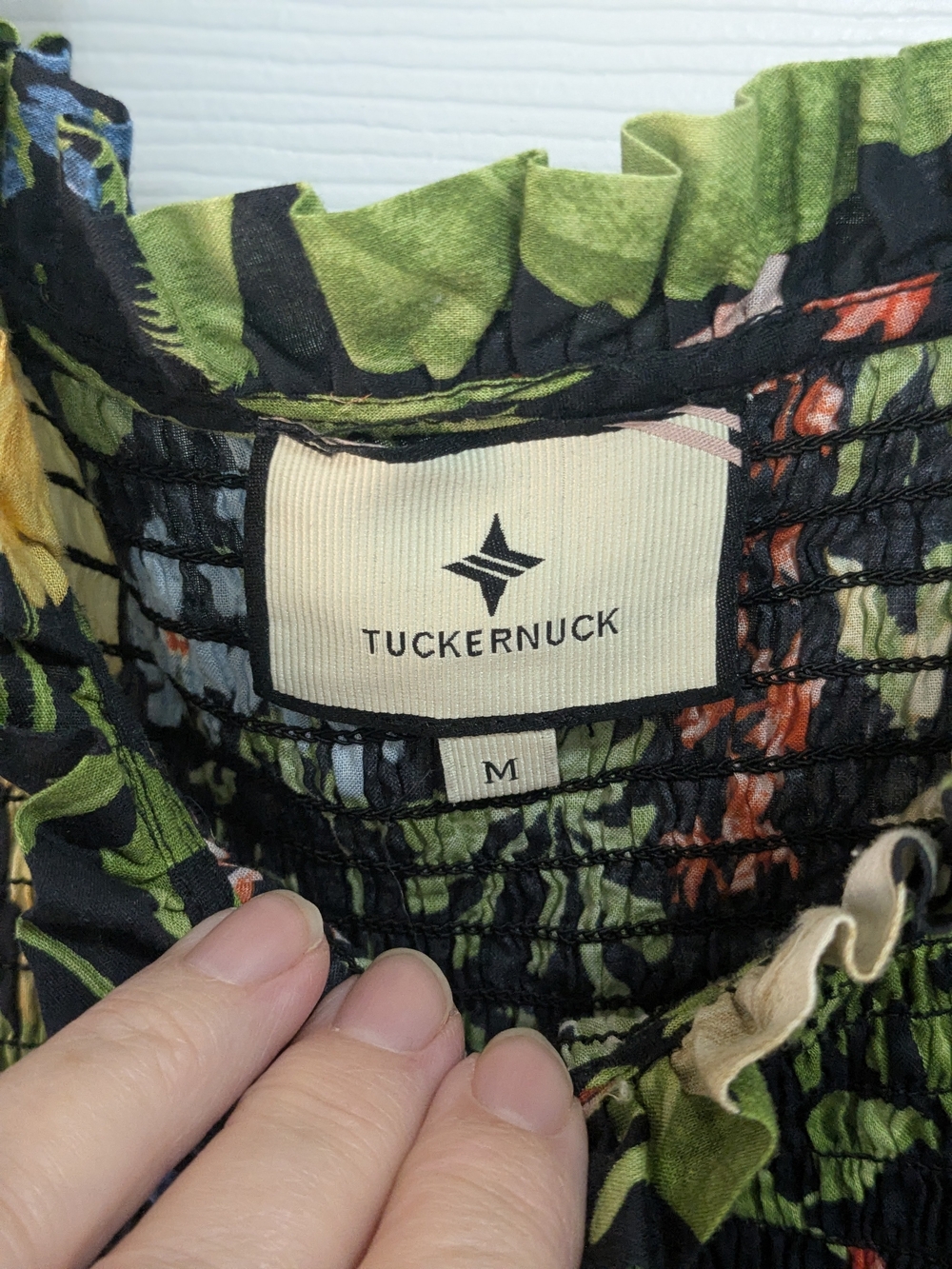 Tuckernuck Black Floral Ruffle Midi Dress - Picture 5 of 8